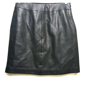 Leather mini skirt